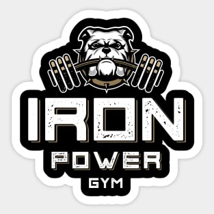 Bulldog Gym Mascot Illustration Sticker